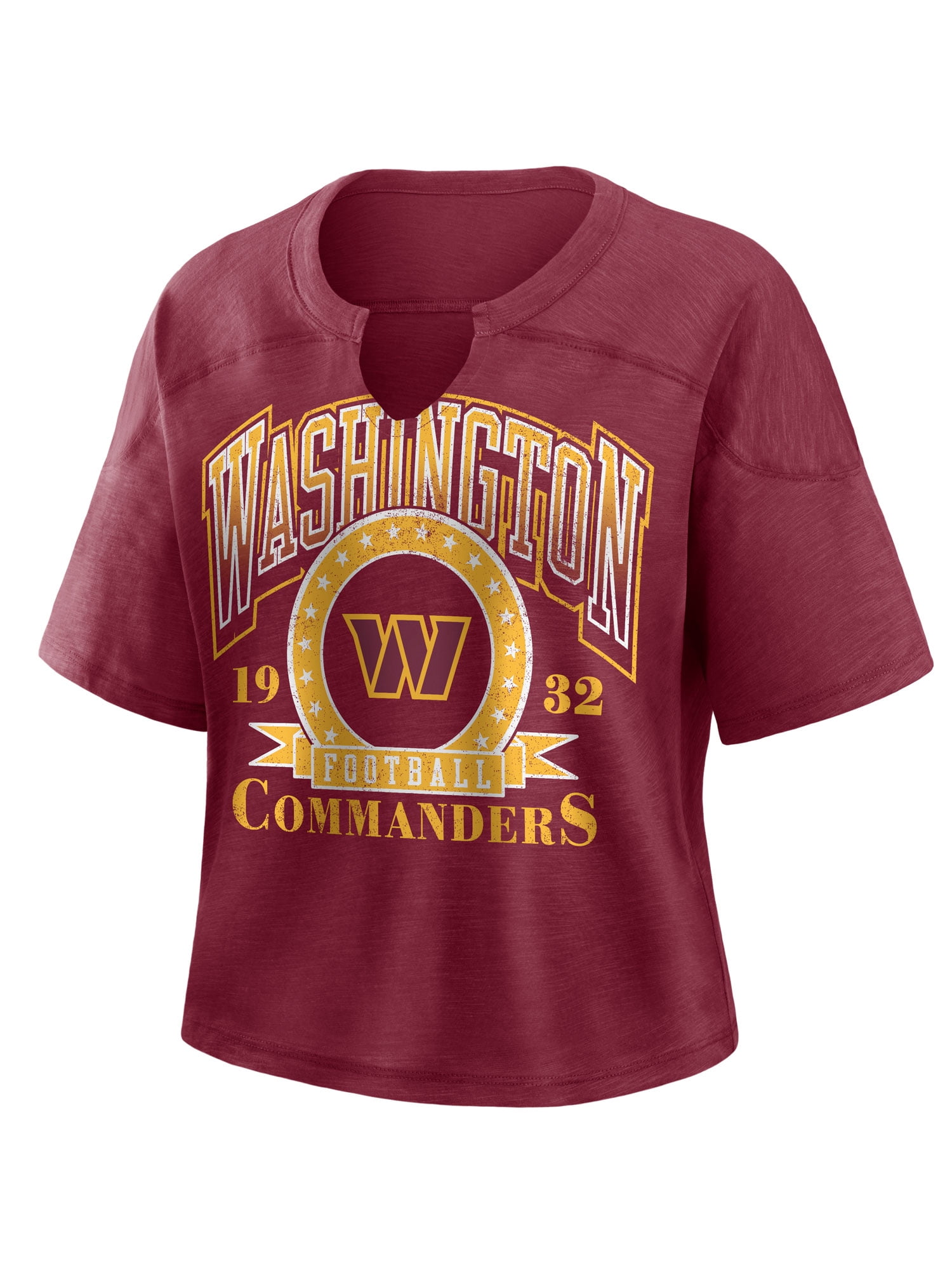 NFL Washington Commanders Women's Cotton Red Short Sleeve T-Shirt