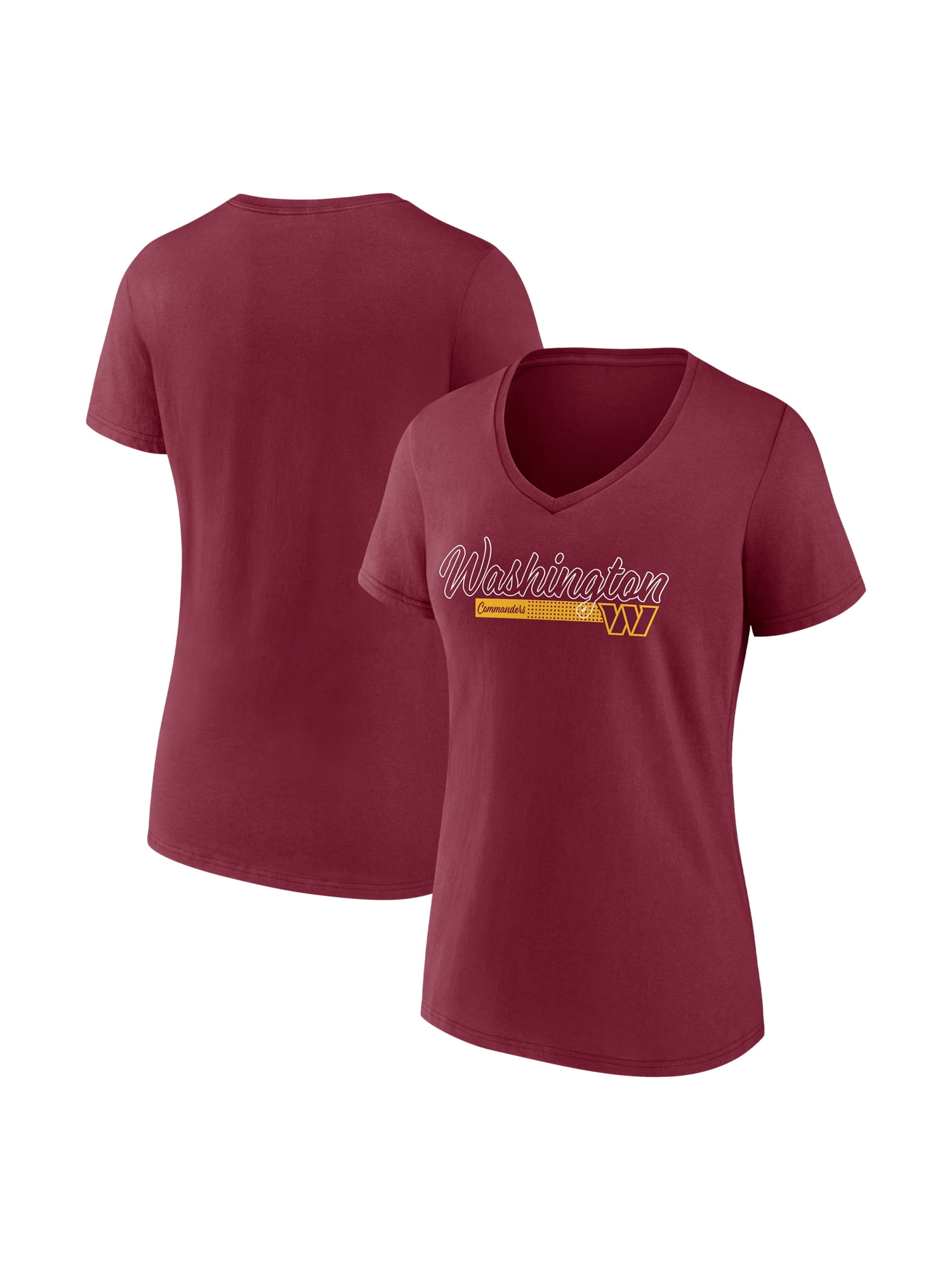 NFL Washington Commanders Women's Cotton Red Short Sleeve T-Shirt