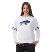 NFL Womens Buffalo Bills Cozy Sequin Crew Neck Sweatshirt