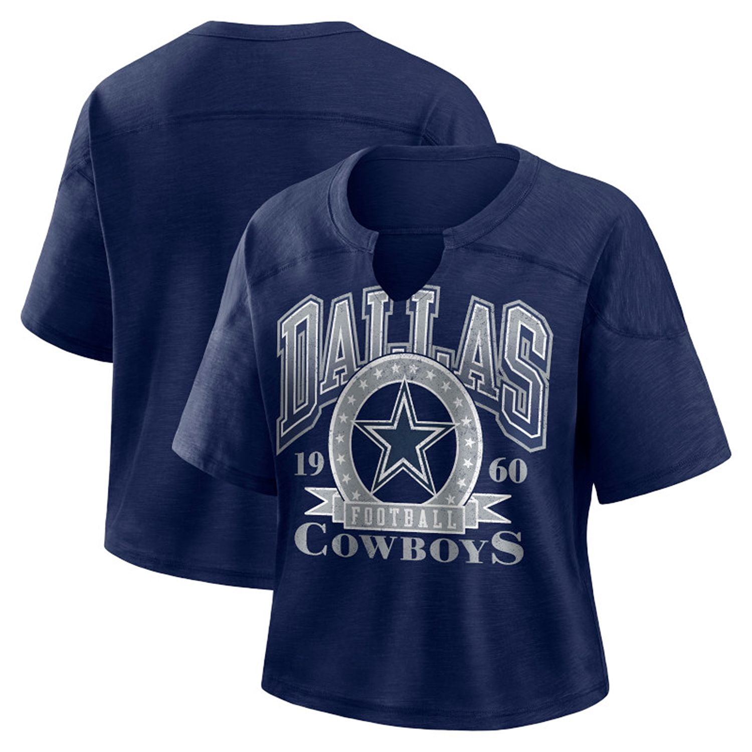 NFL Dallas Cowboys Women's Cotton Blue Short Sleeve T-Shirt