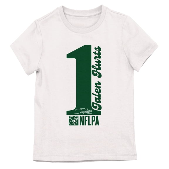 NFLPA Jalen Hurts 1 Girl's White Crew Neck Short Sleeve T-shirt-Small