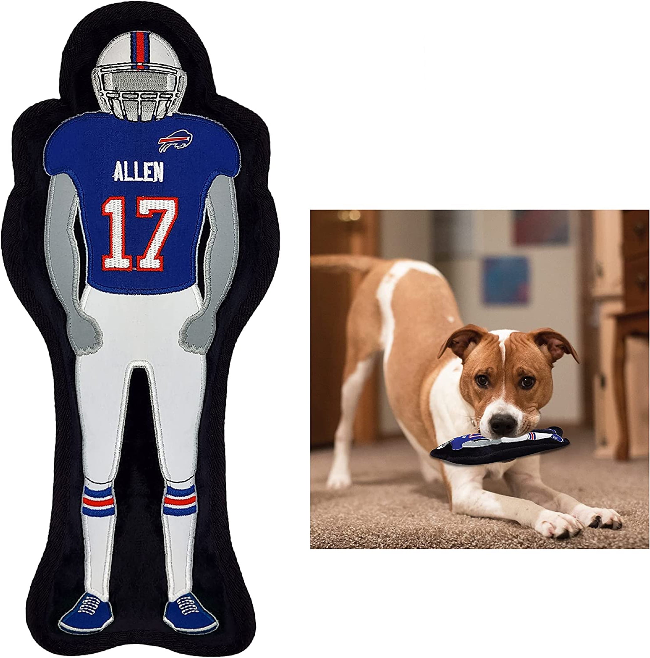 NFLPA Josh Allen Athletes Player Pet Dog Toy Premium Quality with Built-in Squeaker