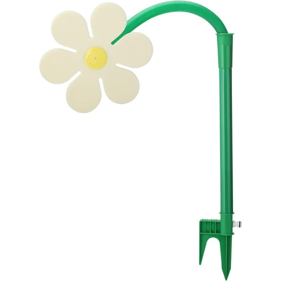 NFNSIG Crazy Daisy Sprinkler Shaped Garden Sprinkler 720° Rotating Garden Water Feature Sprinkler Dancing Moving Daisy Water Sprinkler for Garden Lawn(White)