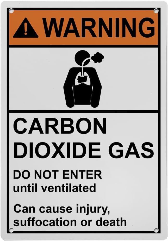 Suffocation Risk Sign NFPA 12 CO2 Sign 8