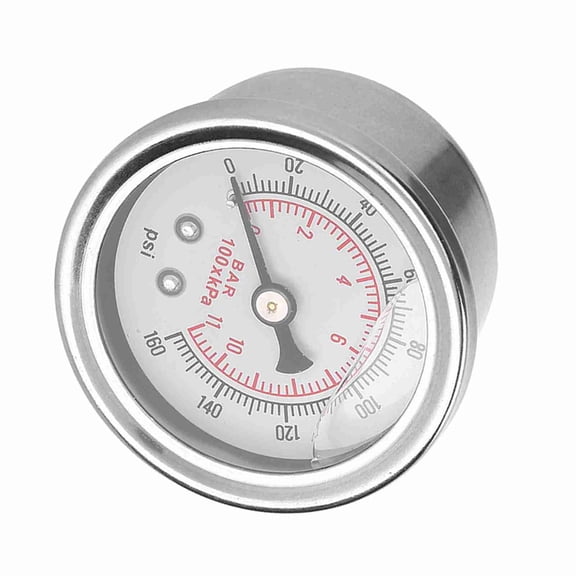 NFTIGB 0-160 PSI/bar Car Fuel Pressure Regulator Gauge Liquid Fill Fuel Oil Meter High Visibility Auto Fuel Flow Instrument Essential Replacement Part