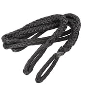 NFTIGB 1/2in X 6.56ft 12mm x 2m Ultra High Molecular Weight Polyethylene Winch Rope Extension 26455lbs 12T Breaking Strength Towing Cable Line for Off Road Vehicle ATV UTV SUV Black