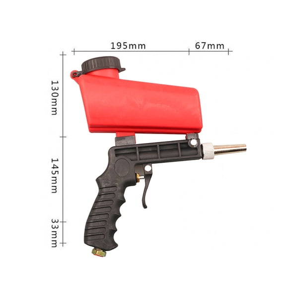 NFTIGB 1/4 inch 90 PSI Handheld Air Sandblaster Machine with Adjustable Flow, 10.04 inches / 255 mm Length, Rust Removal Tool