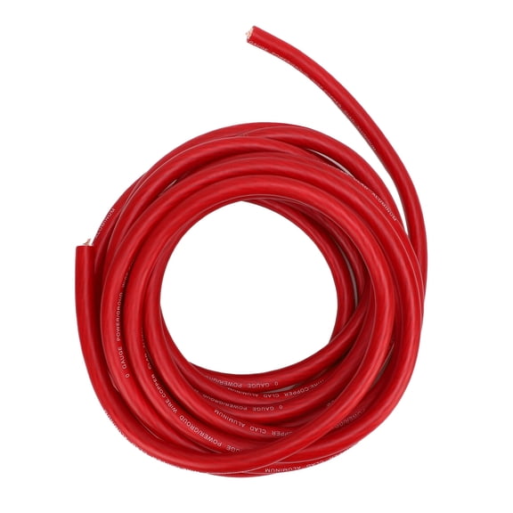 NFTIGB 1 Gauge AWG Automotive Wire 25ft / 7.62m Flexible CCA Car Power Ground Battery Cable for Radio Lighting Speaker Red