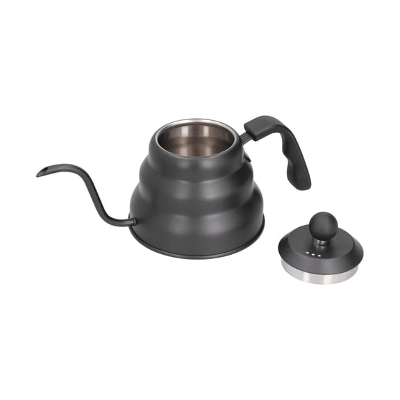 NFTIGB 1 Liter (33.8 oz) PTFE Stainless Steel Gooseneck Pour Over Coffee Maker Drip Kettle, Black