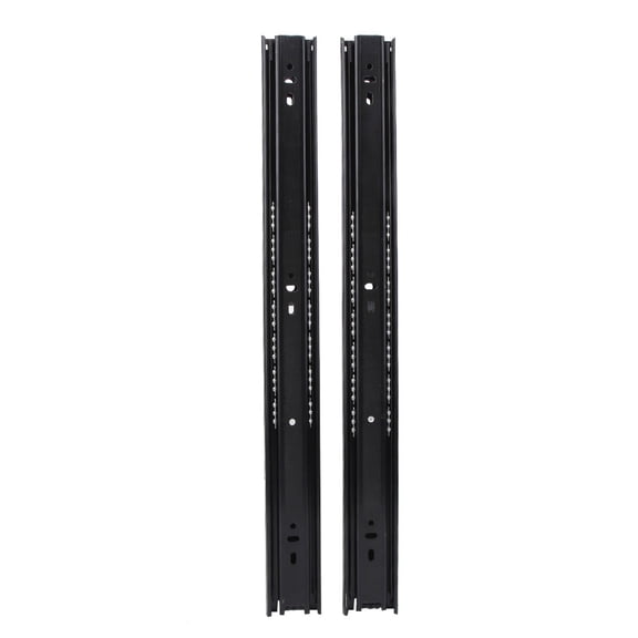 NFTIGB 1 Pair 18 Inch Ball Bearing Cabinet Drawer Slider Runner Steel Slide Rails Black[cite: 8]. Smooth Telescopic Extension Movement For Modern Office Desk Or Heavy Duty Cupboard Furniture Upgrades