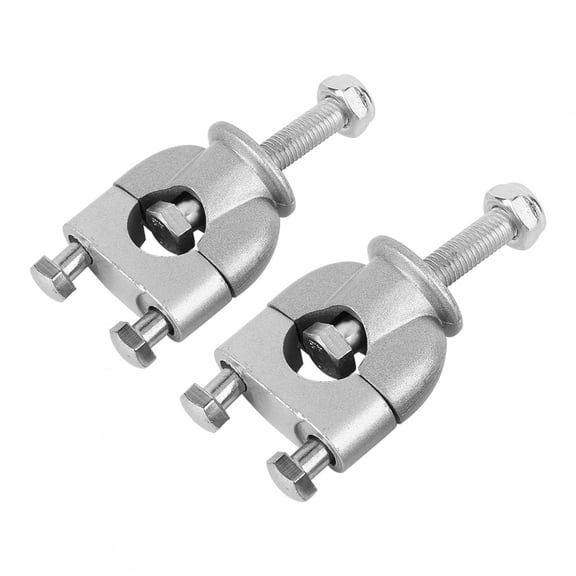 NFTIGB 1 Pair 7/8 Inch 22mm Silver Handle Bar Mount Mounting Riser Clamp For ATV Motorcycle Replacement Parts