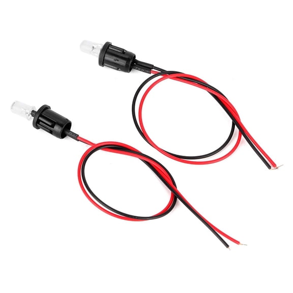 NFTIGB 1 Pair DC 12V Car LED Alternating Alarm Dash Mount Light Anti-Theft Security System Dummy Warning Flashing Lamp for Cars Boats RVs Motorcycles Black