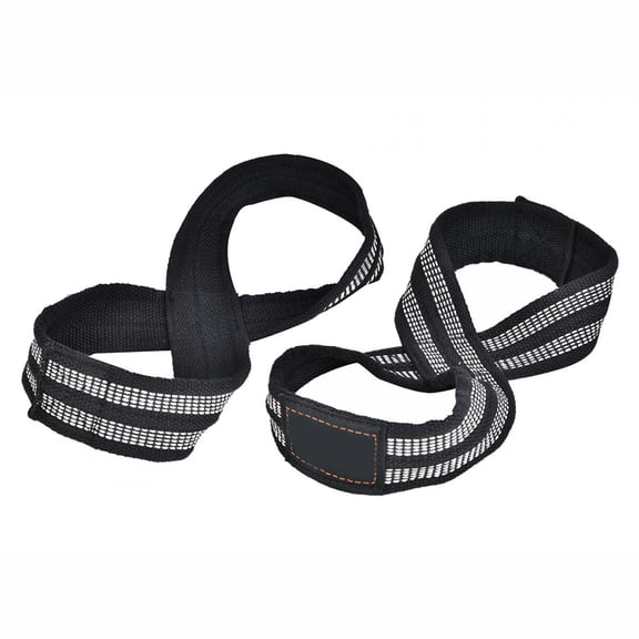 NFTIGB 1 Pair Figure 8 Weight Lifting Straps Dead Lift Wrist Strap for Pull Ups Powerlifting Gym Bodybuilding Equipment, Small (7.09 inches / 18 cm)