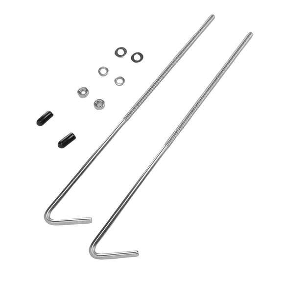 NFTIGB 10 Inches / 25.4 cm Stainless Steel J Hook Battery Hold Down Bolts Universal Bracket Kit for Car Truck