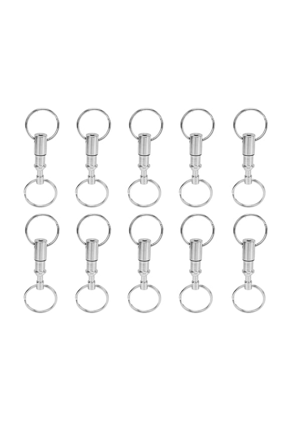 10 PCS EDC Quick Release Keychain Double Ring Keychain Outdoor Pull Apart Key Ring Detachable Pull Apart Keychains For Daily Use And Outdoor Activities