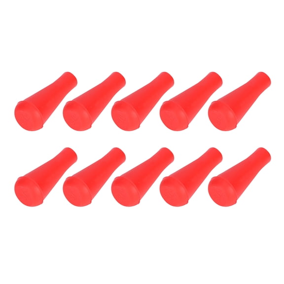 NFTIGB 10-Pack Red Rubber Arrowhead Archery Replacement Tips for Targeting Practice, 6mm / 0.24 inches, Blunt Broadheads for Outdoor Sports and Field Games