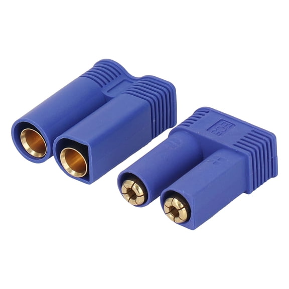NFTIGB 10 Pairs EC5 Gold Plated Plug Connector Set, Anti Reverse Brass RC Model Accessories for Drone Battery, Includes 20 Plugs, 20 Sockets and Covers, Reliable Connection Device Kit