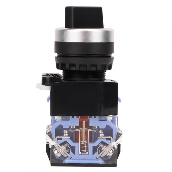 NFTIGB 10 Pcs BEM38-11X Black 2 Position Self Locking Rotary Selector Switch 1 Open 1 Close Contact Form 22mm / 0.87 inches Mounting Hole For Electromagnetic Starter Relays