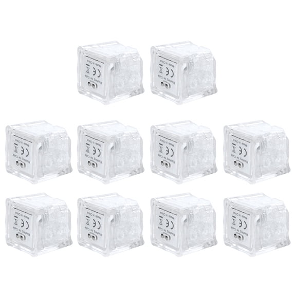 NFTIGB 10 Pcs Colorful Liquid Sensor LED Ice Cubes Light Flashing Glowing for Wedding Party Decoration