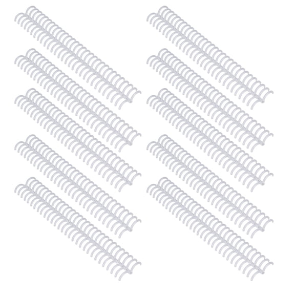 NFTIGB 10 Pcs Plastic Comb Binding Spines, 30 Ring Binding Combs 0.75 Inches / 19mm Diameter, 150 Sheets Capacity Binding Bars for A4 B5 A5 Paper Clear Loose Leaf Notebook Journal Desk Calendar