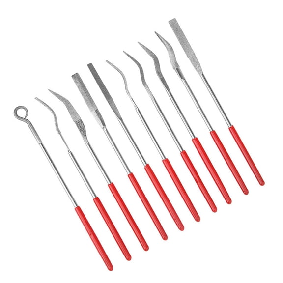 NFTIGB 10-Piece Diamond File Set, Common Abrasive Special-Shaped Grinding Manual Tools for Steel, 5.5 inches / 140 mm, Hand Files & Rasps for Metal Woodworking