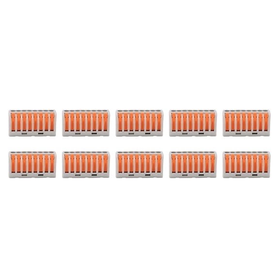 NFTIGB 10 Pieces PCT218 Wire Block Clamp Terminal Quick Conductor Flexible Hard Cable Connector, 400V 32A 7KW Flame Retardant Compact Splicing Splicer Blocks for Electrical Wiring