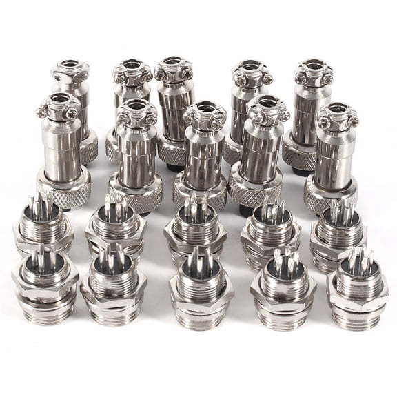 NFTIGB 10 Set GX12 5-Pin 12mm Aviation Plug Male Female Metal Socket Connector 300V 5A High-Quality Power Plug for Automation Systems and Equipment