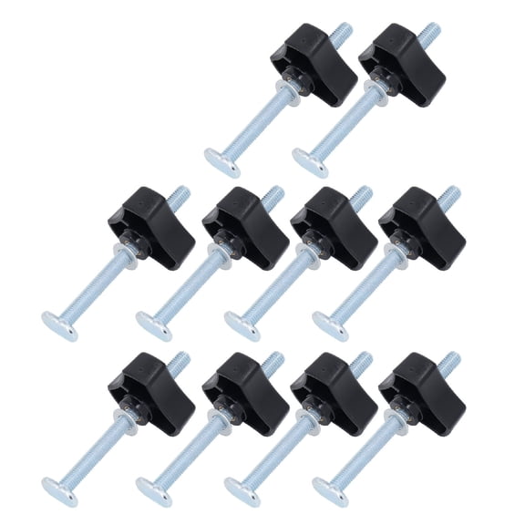 NFTIGB 10 Sets T Track Knobs Stainless Steel M8x100mm Threaded Bolt and Nut Washer Kit for Woodworking Jig Fixture Replacement Tools for General Use