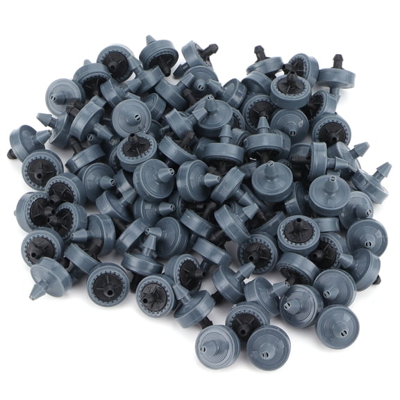 NFTIGB 100-Pack 4L (1.05 GPH) Drip Irrigation Pressure Compensating Emitters, 1/4 Inch (4/7mm) Micro Sprinkler Nozzle Equipment for Garden Lawn Watering