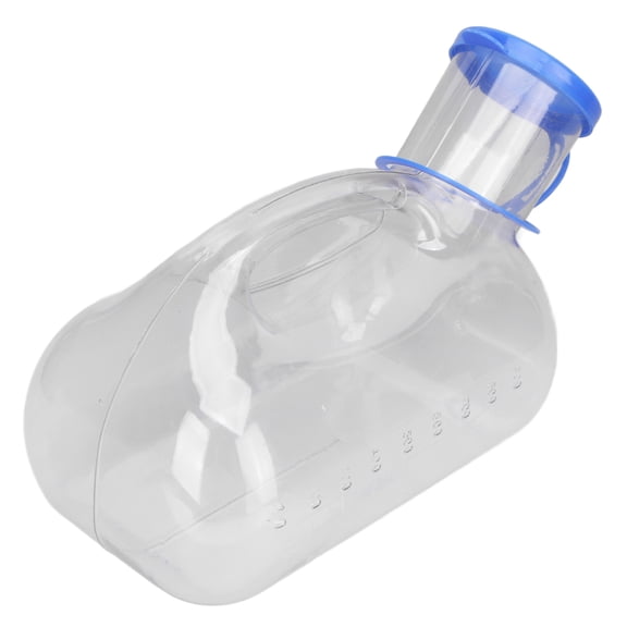 NFTIGB 1000ML Portable Men Urinal with Lid, Transparent Plastic Urine Bottle for Elderly, Disabler, and Travelers, Car Travel Urine Container, 34 fl oz / 1000 ml Capacity