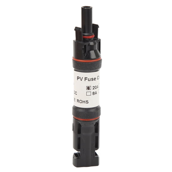 NFTIGB 1000V 20A Solar Fuse Holder Connector Male Female Waterproof In Line Fuse Holder Photovoltaic Diode Connector Compatible with MC4 Anti Reverse Protection (10 inches / 25.4 cm)