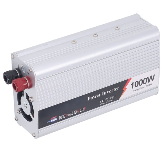 NFTIGB 1000W Vehicle Power Inverter DC 12V to AC 220V 230V Converter with USB Port Universal Socket Quiet Cooling Fan for Car Truck RV