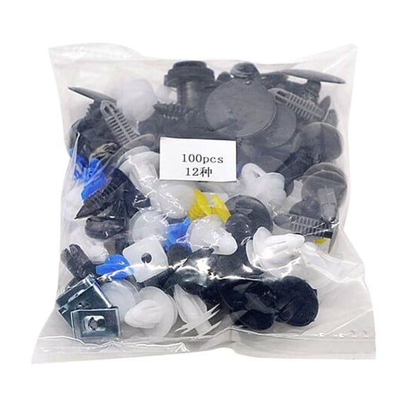 NFTIGB 100Pcs Universal Auto Fastener Rivet Clips, Multicolor Bumper Fender Liner Door Panel Retainers (15 cm / 5.9 inches)