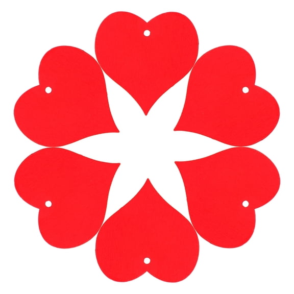 NFTIGB 100Pcs Wood Slices HandMade Red HeartShaped Pendant Crafts DIY Wedding Decoration