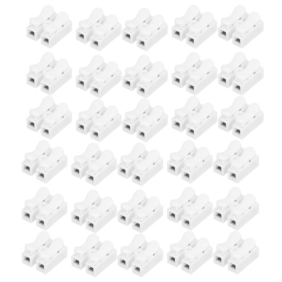 NFTIGB 100pcs CH-2 Connectors for LED Ceiling Light Flame Retardant 2 Port Press Terminal