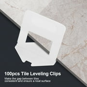 NFTIGB 100pcs Plastic Disposable Ceramic Tile Leveling Clips Spacers Tiling Tool, 1.5mm Gap Spacer Tool for Floor Wall Installation