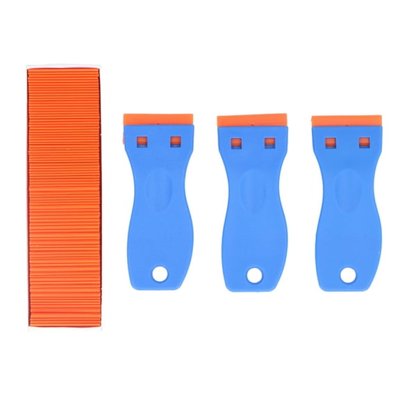 NFTIGB 103-Piece Razor Blade Scraper Tool Decal Sticker Paint Remover for Auto Window Glass with Handle (5.9 inches / 15 cm)