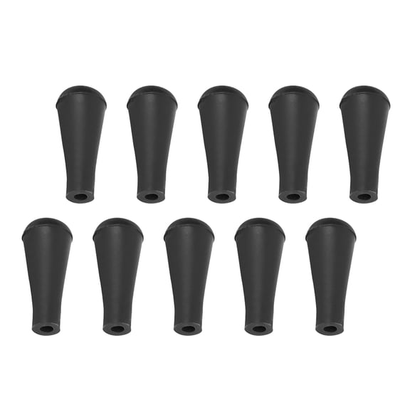 NFTIGB 10PCS Rubber Arrowhead Archery Replacement Broadhead for Sports Shooting Practice, Black Color, 6mm / 0.24 inches Diameter, Blunt Tips for Field Targeting