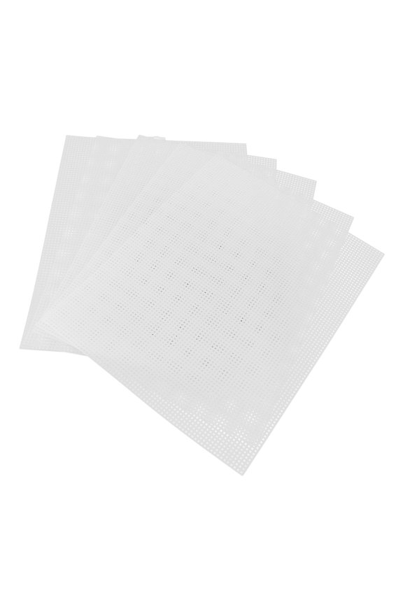 10Pcs 7 Count Plastic Canvas Sheets Cuttable Multifunctional Plastic Mesh Canvas Sheet for Coasters Tissue Boxes Craft Project Separators (10.5 x 13.5 inches / 26.5 x 34.5 cm)