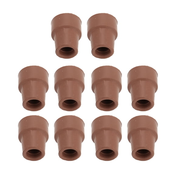 NFTIGB 10Pcs Crutch Tip 19mm Slip Proof Walking Cane Foot Rubber Accessory Set Kit for Replacement, Brown