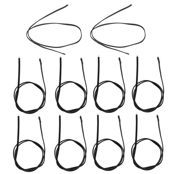 NFTIGB 10Pcs NTC Thermistor Temperature Sensor Probe 5K B3950, PVC Epoxy Resin Water Drop Shape Joint, 500mm / 19.7 inches Cable Length for Automobiles and Appliances