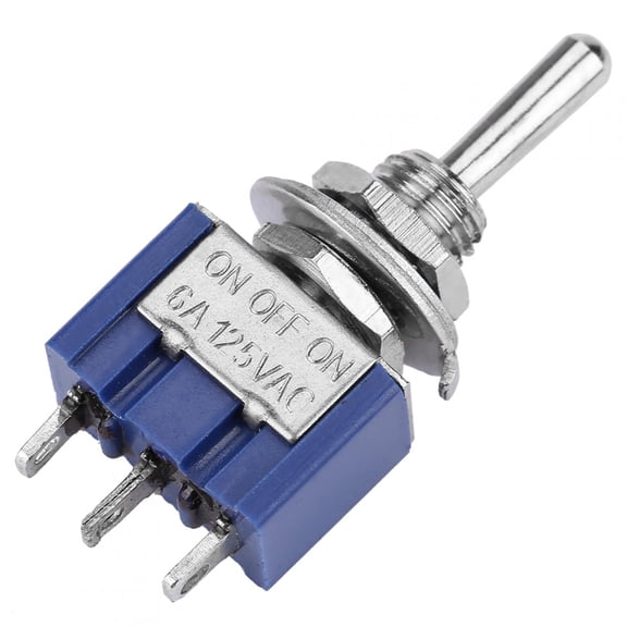 NFTIGB 10Pcs On OFF on Mini Toggle Switch SPDT 3 position 3 pin 6mm 6A 125VAC