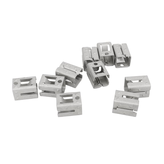 NFTIGB 10Pcs Solar Mounting Bracket PV Quick Installation Buckle Spring Steel for Power System, Silver