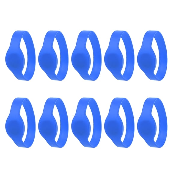 NFTIGB 10pcs 125KHz RFID Wristbands Silicone Bracelet IP68 Waterproof Proximity ID Card Badge Holders for Swimming Pool Gym Sauna Room Access Control Event Ticketing, Blue