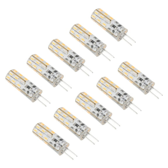 NFTIGB 10pcs G4 LED Bulb 1.5W DC12V Warm White 3000K 110LM Bi Pin Light Bulbs LED for Cabinet Lighting Courtyard