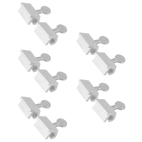 NFTIGB 10pcs Sliding Window Security Lock Anti-Theft Door Stopper Safety Lock Drill-Free Aluminum Alloy Silver Moveable Stops For Home Improvement Security Lock System 150g / 5.3oz