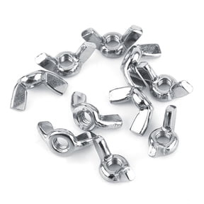 NFTIGB 10pcs Stainless Steel SS316 Wing Nut Butterfly Securing Nuts Fastener M5 Thread Size For Frequent Dis-assembly Maintenance Hardware Projects And Home DIY Repairs Silver Color (1.18 in / 3 cm)