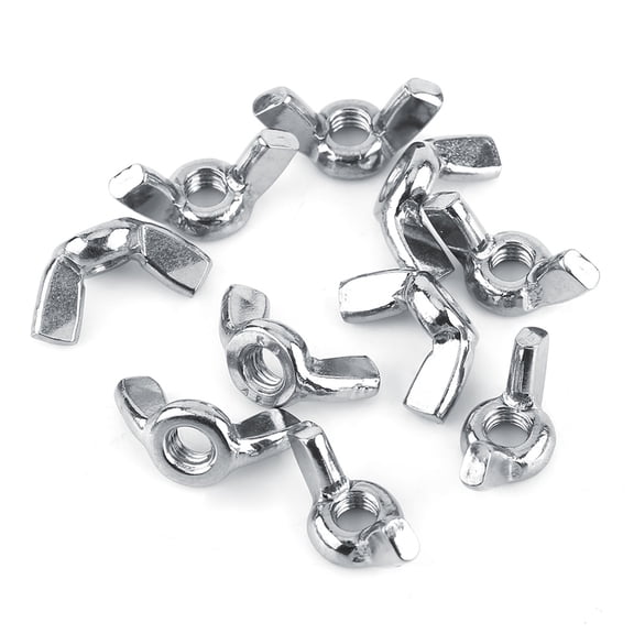 NFTIGB 10pcs Stainless Steel SS316 Wing Nut Butterfly Securing Nuts Fastener M5 Thread Size For Frequent Dis-assembly Maintenance Hardware Projects And Home DIY Repairs Silver Color (1.18 in / 3 cm)