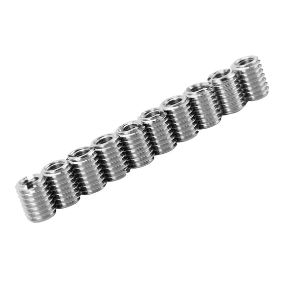 NFTIGB 10pcs Thread Insert Kit Reducing Nut 303 Stainless Steel Female M5x0.8 Male M8x1.25 0.4in Length