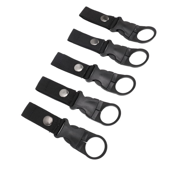 NFTIGB 10pcs Water Bottle Buckle Clip Multifunction Portable Ring Holder for Belt Backpack Walking Hiking Camping 7.48 inches / 19 cm Black Carabiner